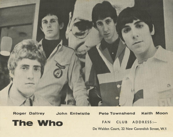 The Who - Fan Club Flyer 1965 UK