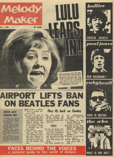 The Who - UK - Melody Maker - July 3, 1965