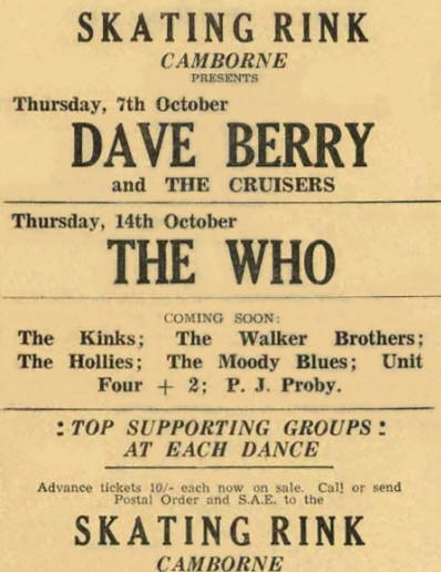The Who - Skating Rink Camborne - October 14, 1965 UK