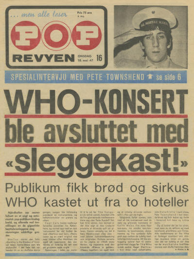 The Who - Norway - Pop Revyen - May 10, 1967 Magazine