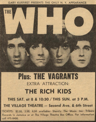 The Who - The Village Theatre, NY - August 7, 1967 USA