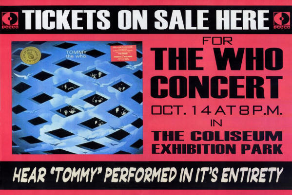 The Who - The Coliseum, Toronto, Ontario - October, 14, 1969 (Reproduction)