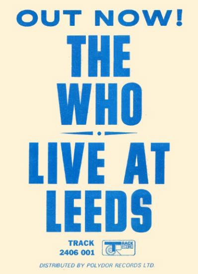 The Who - Live At Leeds - 1970 UK