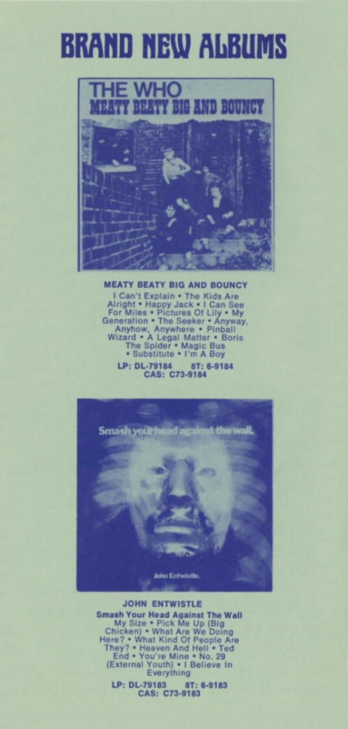 The Who - 1971 USA Press Kit