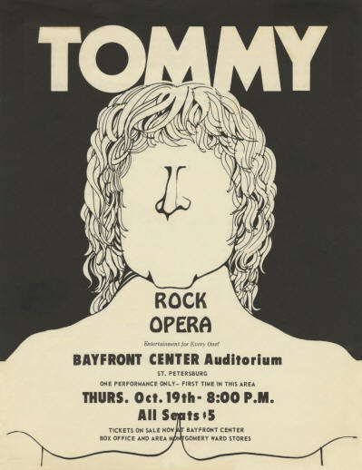 Tommy - Bayfront Center Auditorium - St Petersburg, Florida - October 19, 1972