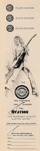 The Who - Ovation - 1972 USA