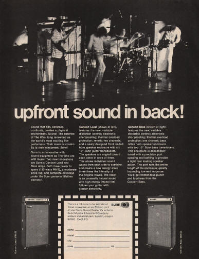 The Who - Sunn Amp - 1972 USA