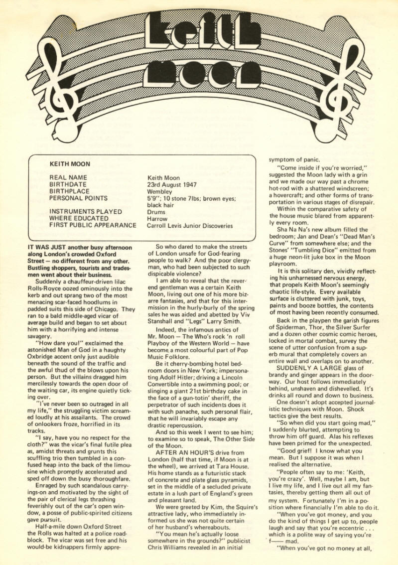 The Who - 1973 UK - Track Records - Press Kit