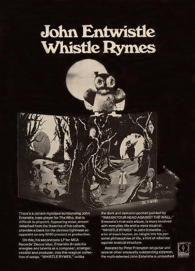 John Entwistle - Whistle Rymes - 1972 USA