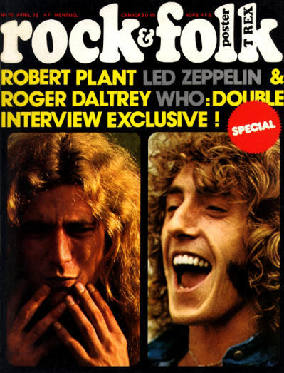 Roger Daltrey - France - Rock & Folk - April, 1973