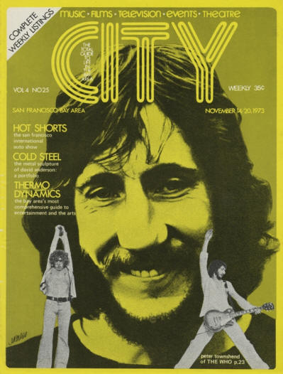 Pete Townshend - USA - City - November 14 - 20, 1973
