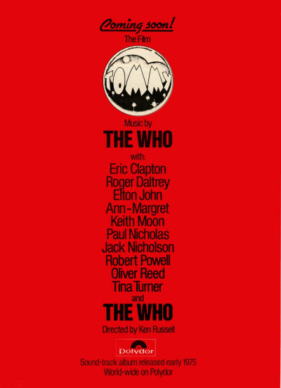 The Who - Tommy Coming Soon! - 1974 USA Ad