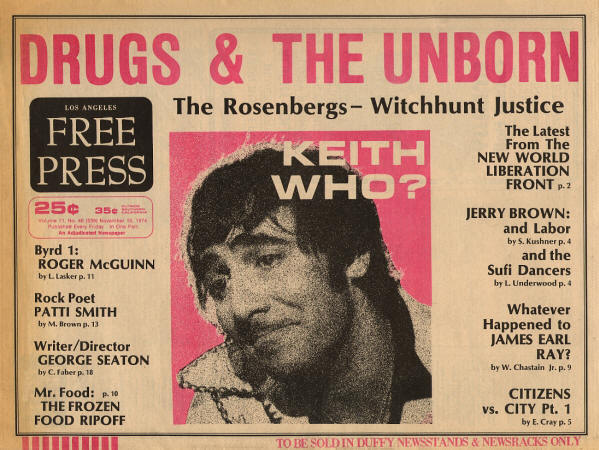 Keith Moon - USA - Free Press - November 15, 1974