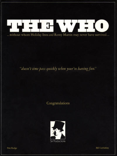 The Who - Congratulations - 1974 USA