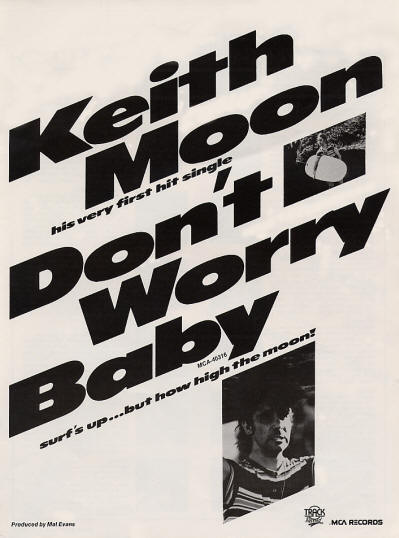 Keith Moon - Don't Worry Baby - 1974 USA