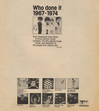 The Who - Who Done It - 1974 UK