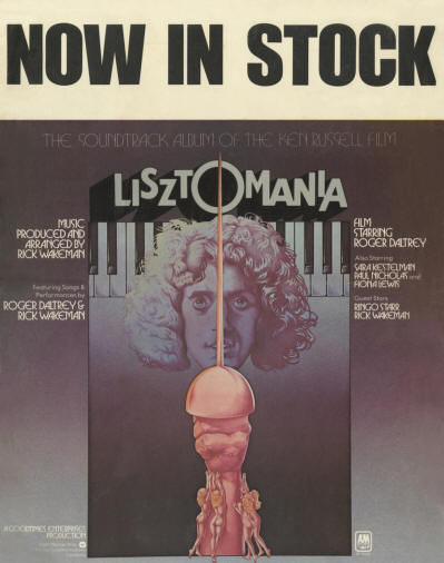 Roger Daltrey - Lisztomania - 1975 Canada (Promo) Poster