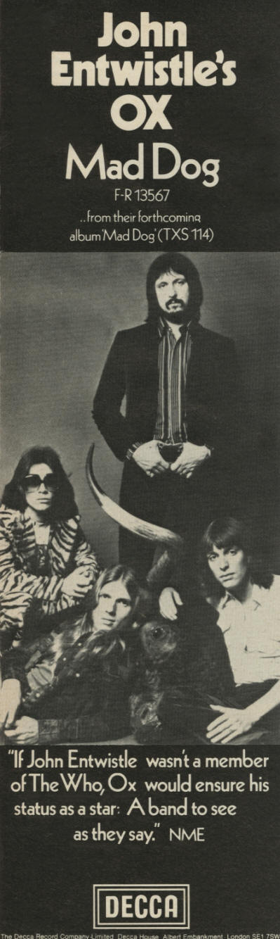 John Entwistle - Mad Dog - 1975 UK