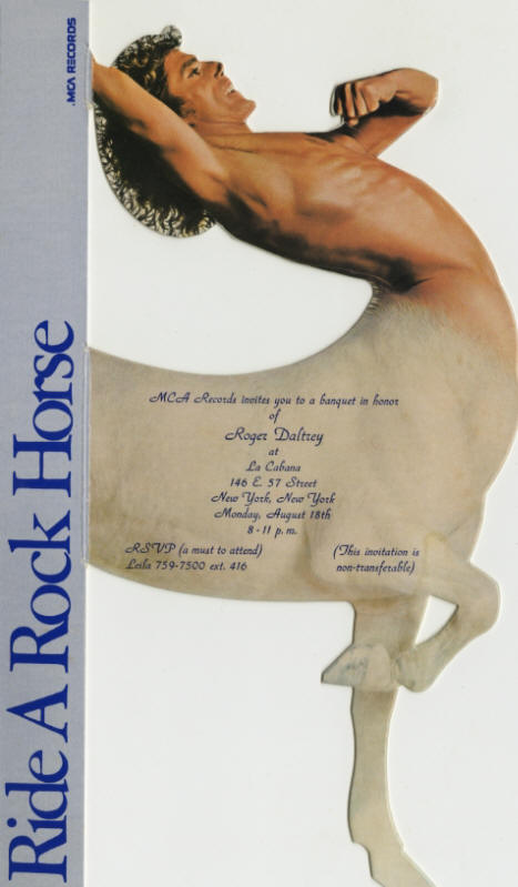  Roger Daltrey - 1975 Ride A Rock Horse Party invitations