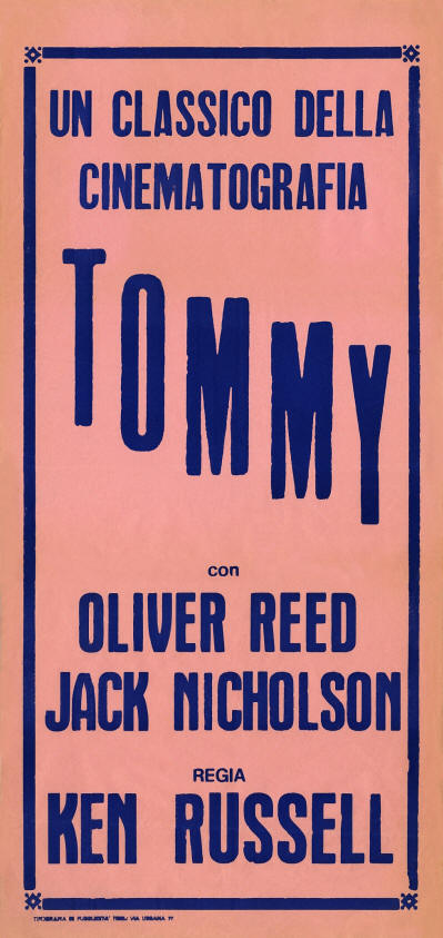 The Who - Tommy - 1975 Italy Poster (Promo)