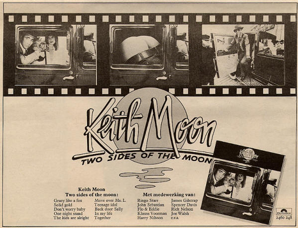 Keith Moon - Two Sides Of The Moon - 1975 Holland Ad