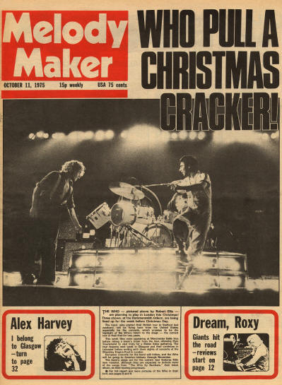The Who - UK - Melody Maker - October 11, 1975