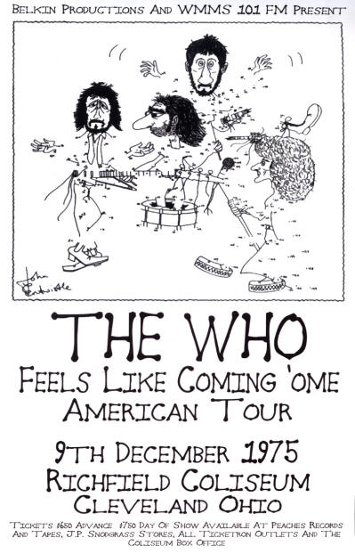 The Who - Richfield Coliseum - Cleveland, OH - December 9, 1975 (Reproduction)