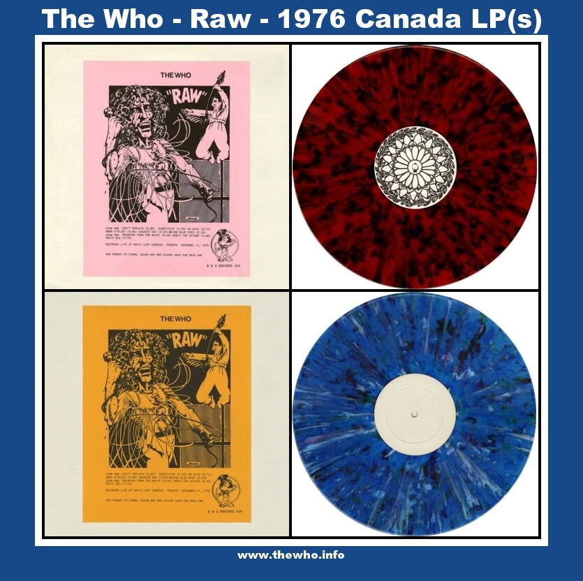 The Who - Raw - 1976 Canada LP(s)