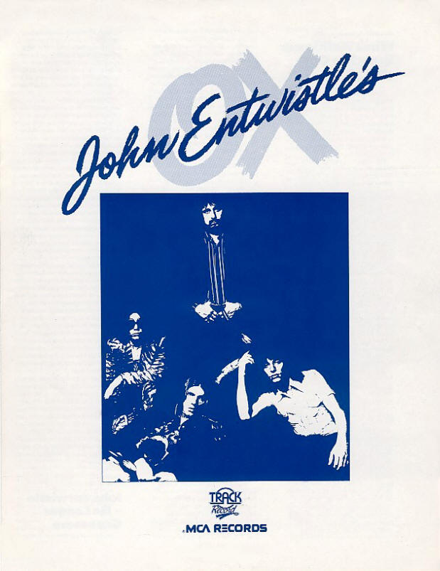 John Entwistle - John Entwistle's Ox - 1975 USA Press Kit