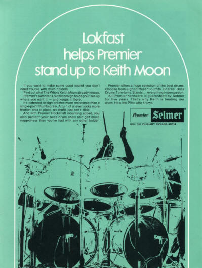 Keith Moon - Premier Drums - 1975 UK