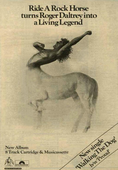 Roger Daltrey - Ride A Rock Horse / Walking The Dog - 1975 UK