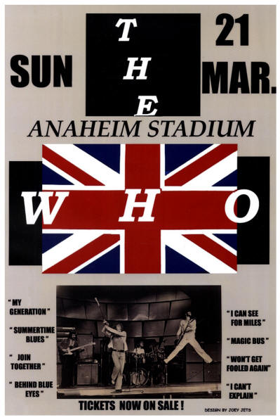 The Who - Anaheim Stadium, Anaheim, California - March 21, 1976 USA (Reproduction)
