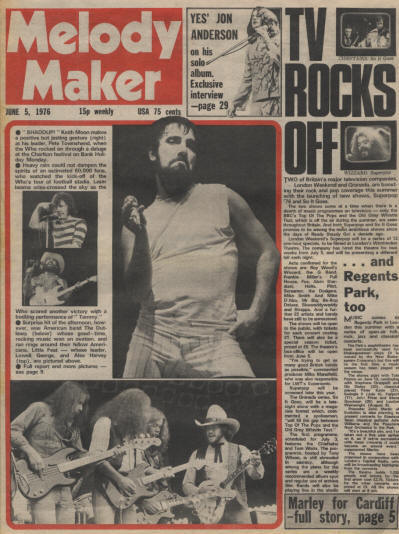 Keith Moon - UK - Melody Maker - June 5, 1976
