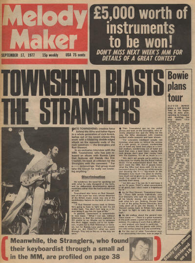 Pete Townshend - UK - Melody Maker - September 17, 1977 