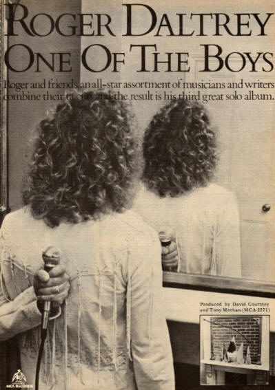 Roger Daltrey - One Of The Boys - 1977 USA