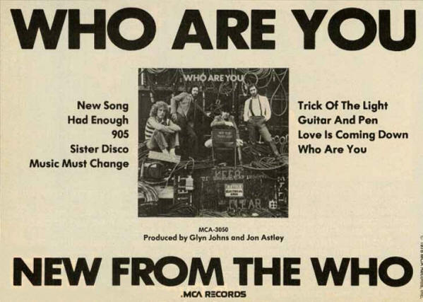 The Who - Who Are You - 1978 USA