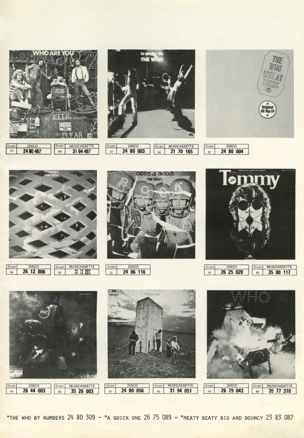 The Who - Spain - 1979 Quadrophenia Press Book