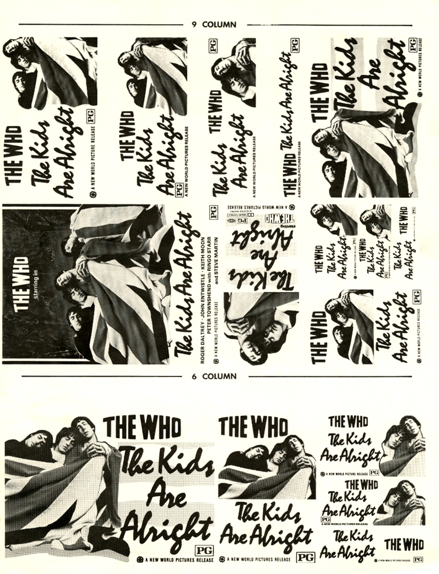 The Who - USA - 1979 The Kids Are Alright Newspaper Ad Slick