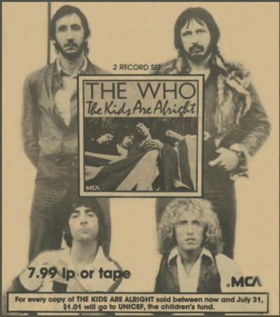 The Who - The Kids Are Alright - 1979 MCA USA Ad