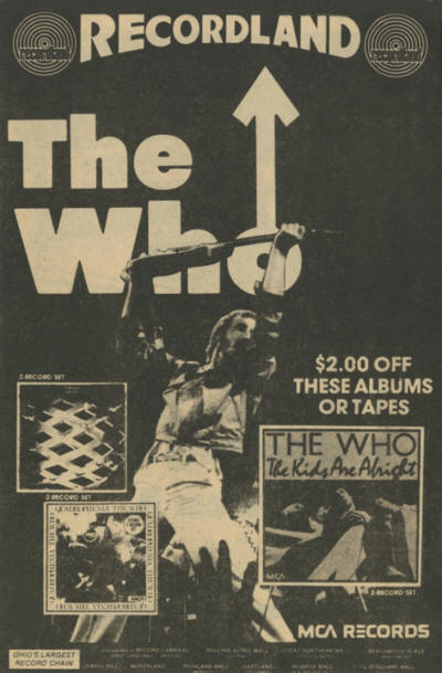 The Who - The Kids Are Alright - 1979 Recordland USA Ad