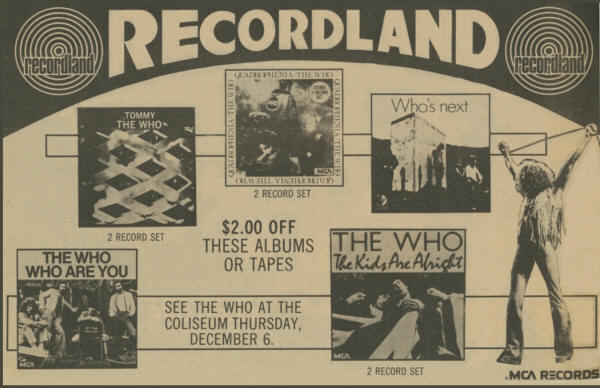 The Who - The Kids Are Alright - 1979 Recordland USA Ad