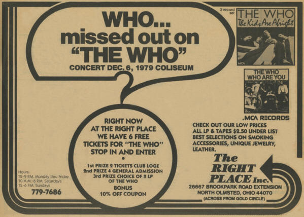 The Who - The Kids Are Alright - 1979 The Right Place USA Ad