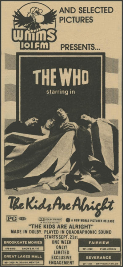 The Who - The Kids Are Alright - 1979 USA WMMS Ad
