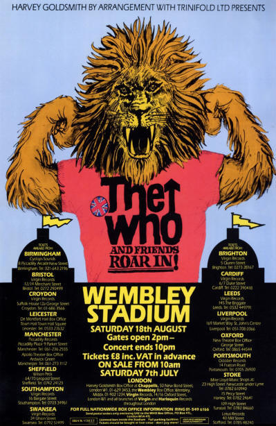 The Who - Wembley Stadium, London, UK - August 18, 1979 (Reproduction)