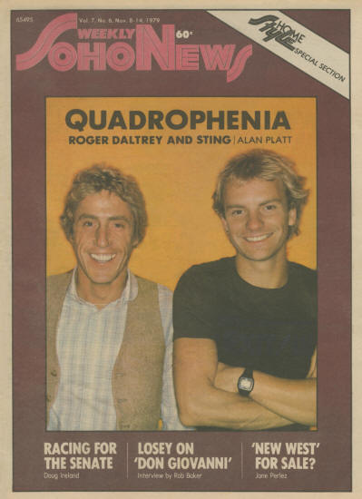 Roger Daltrey - Soho Weekly News - USA - November 8-14, 1979