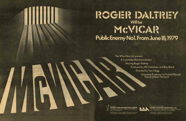 Roger Daltrey - McVicar - 1979 USA