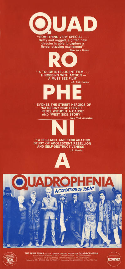 The Who - Quadrophenia - 1979 Australia Poster (Promo)
