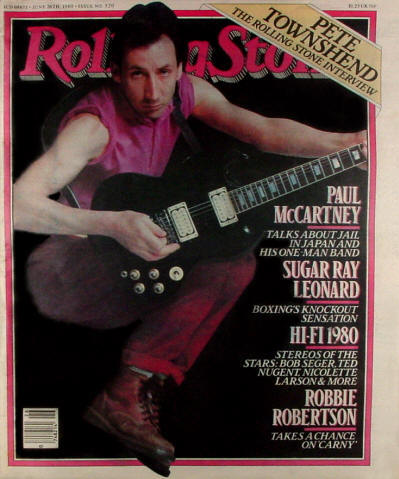 Pete Townshend - USA - Rolling Stone - June 26, 1980