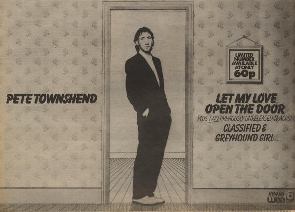 Pete Townshend - Let My Love Open The Door - 1980 UK