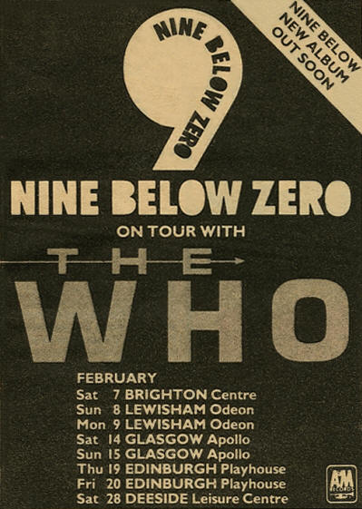 The Who - UK Tour - February, 1981 UK